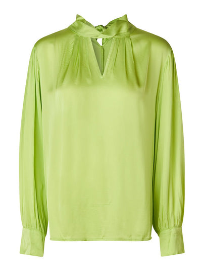 plus size marylyn bluse limegrøn front