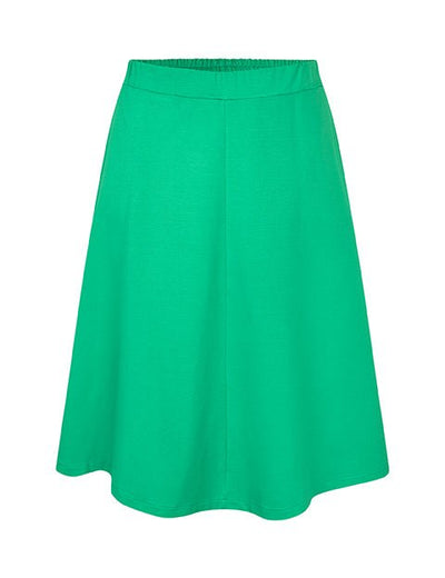 Britt plus size nederdel i grøn jersey