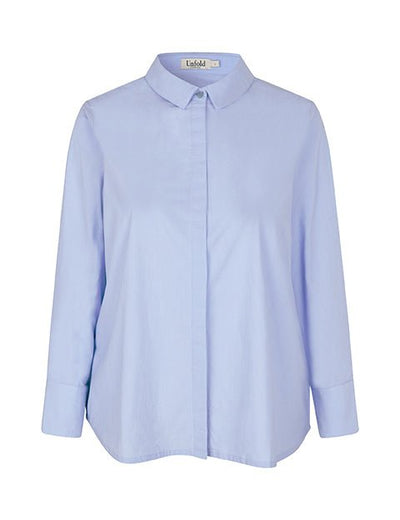 Marlyn plus size skjorte i lyseblå